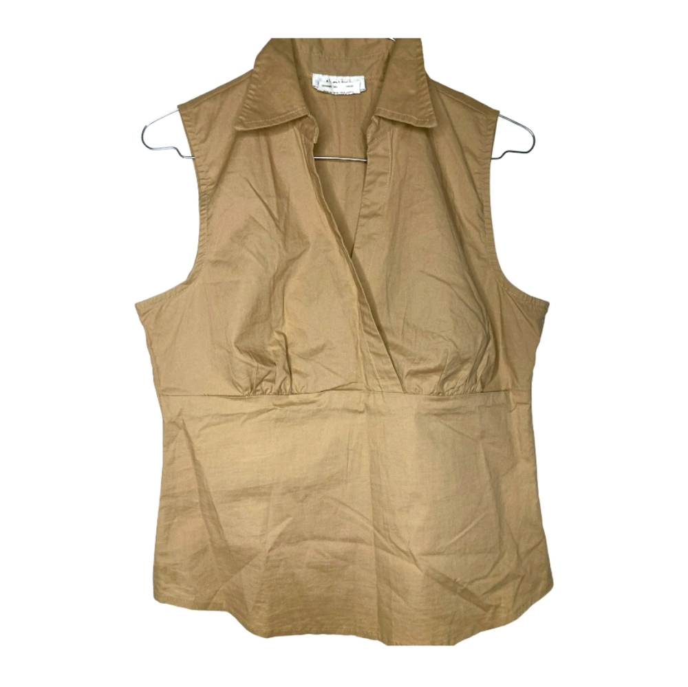 A.Buyer vintage nude top/blouse sleeveless business casual y2k